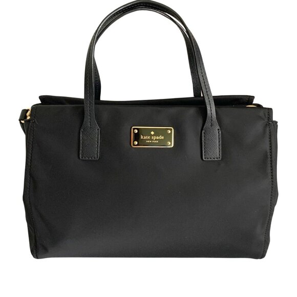 kate spade Handbags - Kate Spade New York Black Nylon Satchel / Crossbody Medium Size
